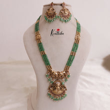 Premium green beads Lakshmi Peacock Haaram LH1845