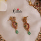 Premium AD Mango necklace with green Beads NC1920 [Available in 2 colours]