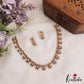 Pretty Floral Motifs Gold-Tone AD Necklace NC2992
