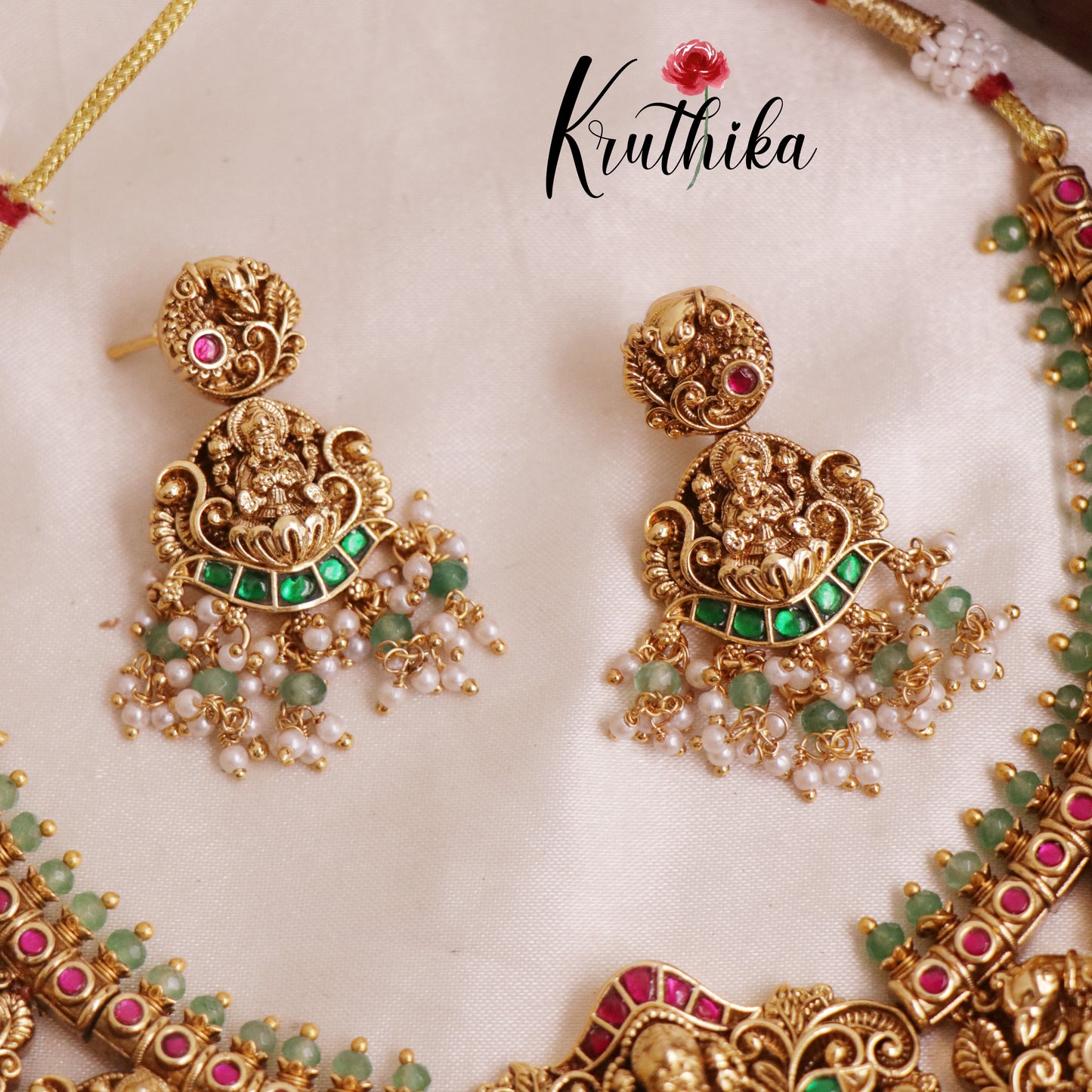 Grand Traditional Temple Jadau Necklace -NC1831