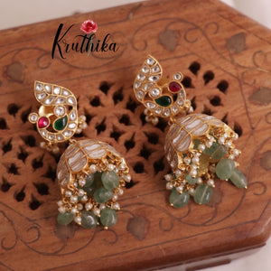Premium Jadau Jhumkas E486 (Available in 2 Colours)