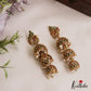 Stunning Peacock Motifs Three Tier Jhumkas With Pearl Drops E1137
