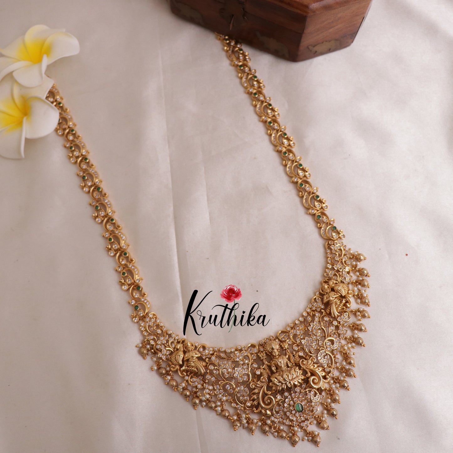 Gorgeous AD cutwork Lakshmi Haaram  LH1825