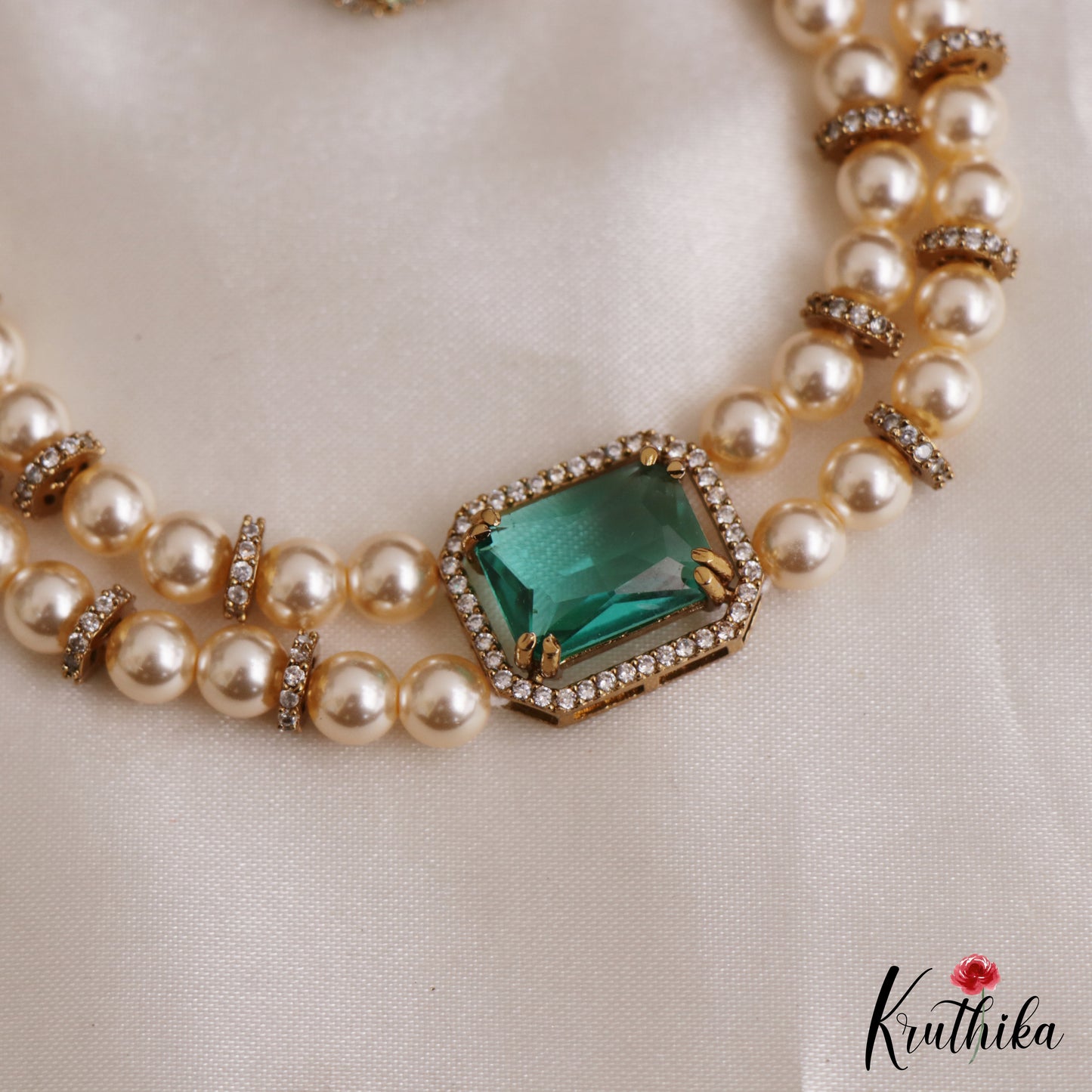 Elegant Multi Pearl Strand CZ Victorian Choker NC3130 (Available In 5 Colors)