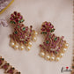 Beautiful Peacock Motifs Jadau Necklace With Pearl Drops NC3038