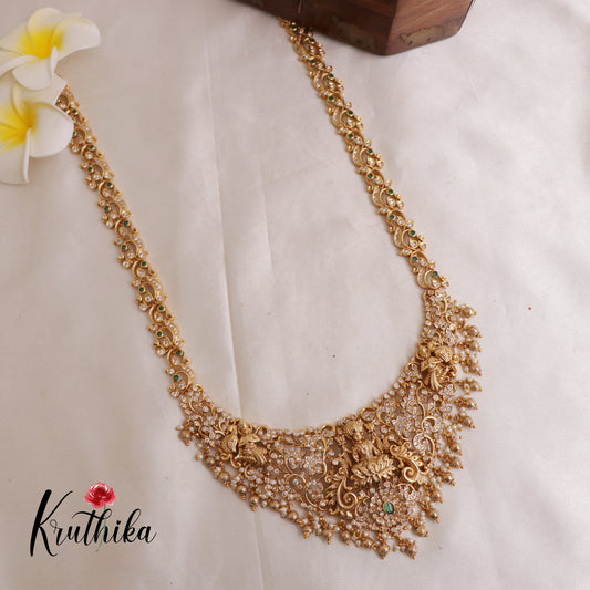 Gorgeous AD cutwork Lakshmi Haaram  LH1825