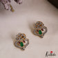 Elegant Peacock Motifs AD Stud Earrings E1123 (Available In 2 Colors)
