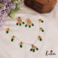 Classic Peacock Motifs Jadau Invisible Chain With Green Bead Drops NC2752