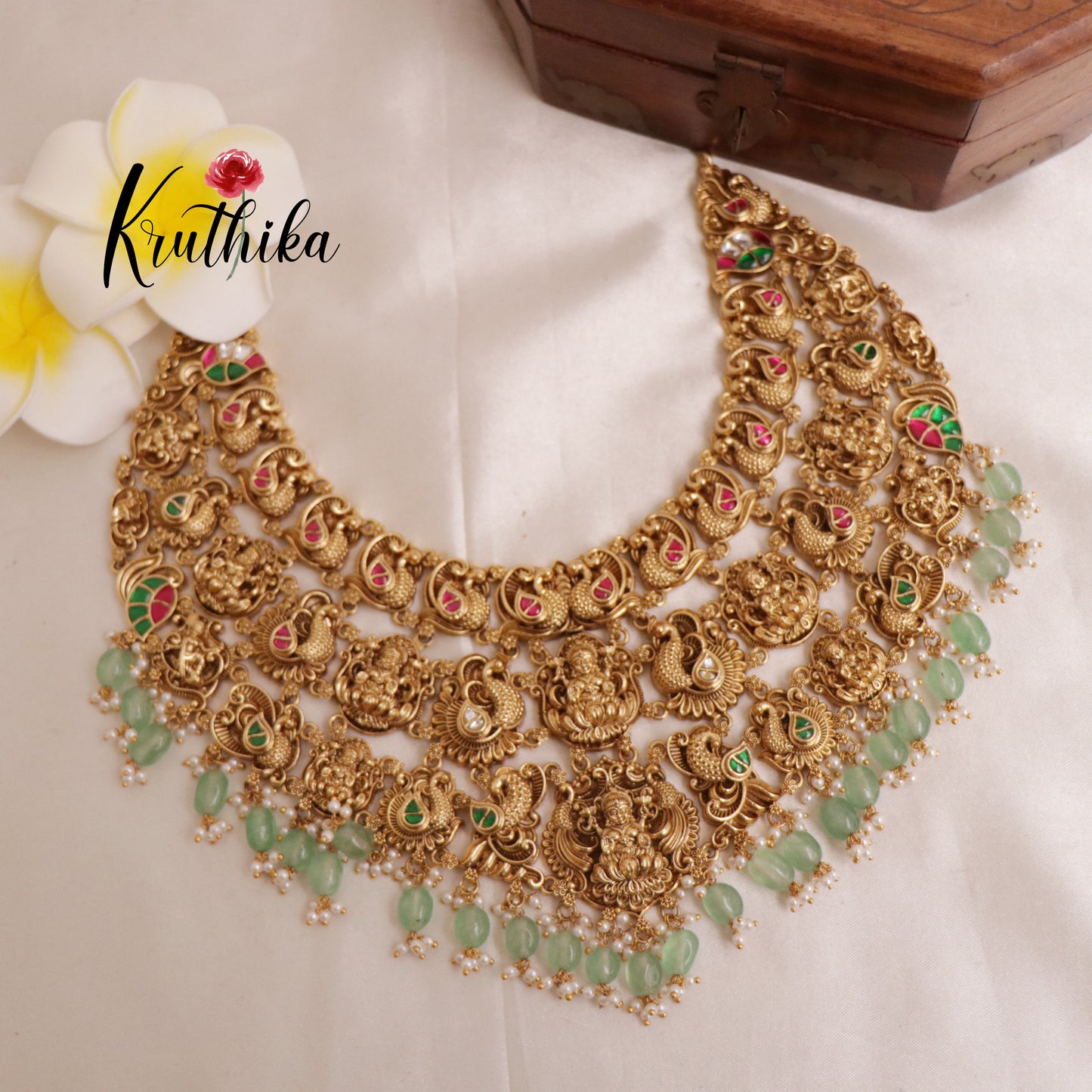 Royal Lakshmi Peacock jadau choker NC1824