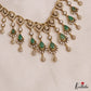Sparkling Teardrop Motifs Gold-Tone AD Victorian Choker NC3021 (Available In 2 Colors)