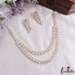 Sparkling Multi Layered Gold-Tone AD Necklace NC3169