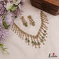 Sparkling Teardrop Motifs Gold-Tone AD Victorian Choker NC3021 (Available In 2 Colors)