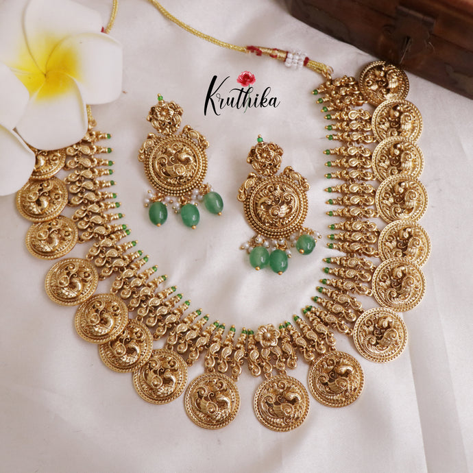 Beautiful Peacock  Coin Necklace NC1822