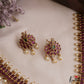 Gorgeous Floral Motifs Kemp Necklace With Pearl Drops NC3102