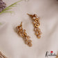 Classic Floral Motifs Diamond-Finish Gold-Tone AD Necklace NC2984
