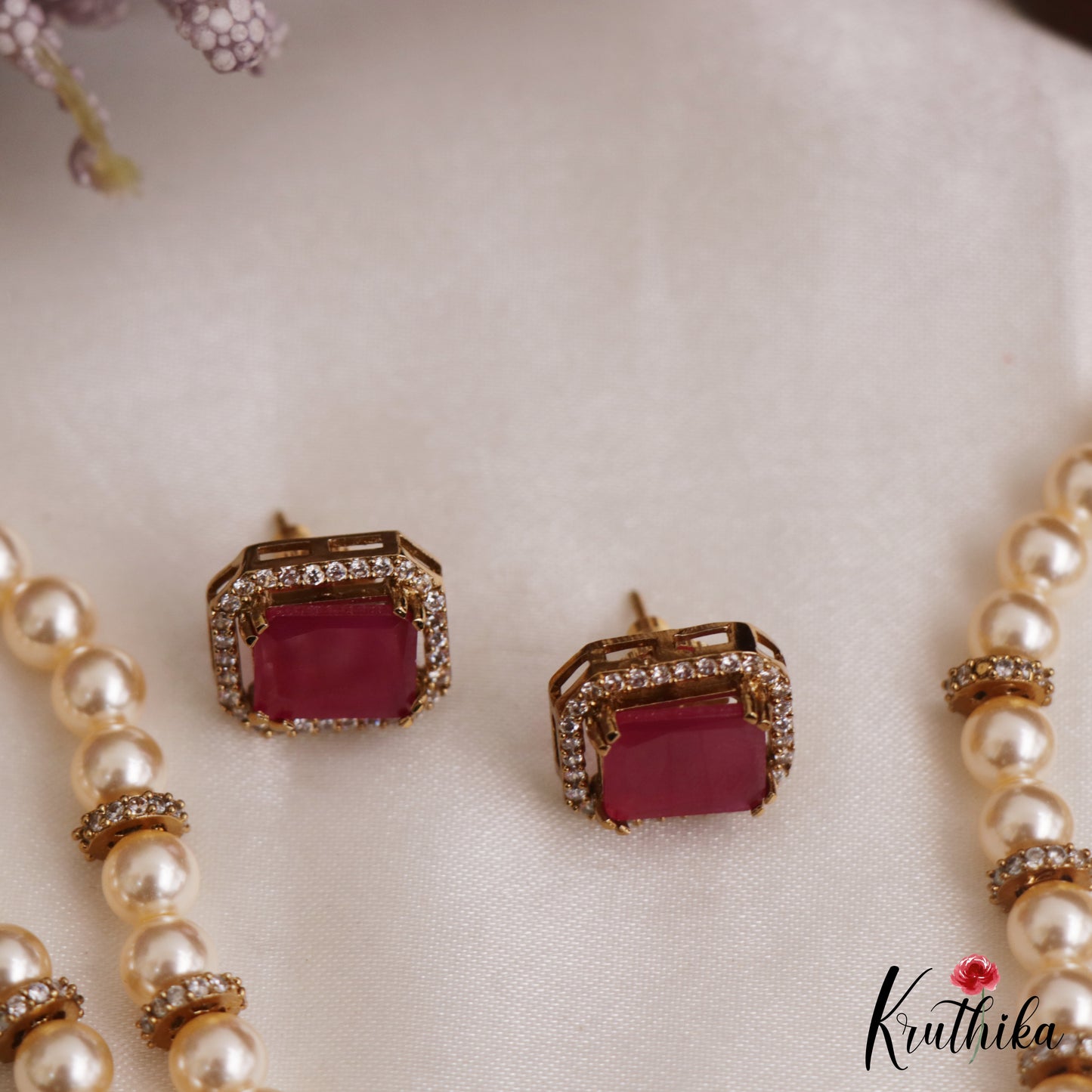 Elegant Multi Pearl Strand CZ Victorian Choker NC3130 (Available In 5 Colors)