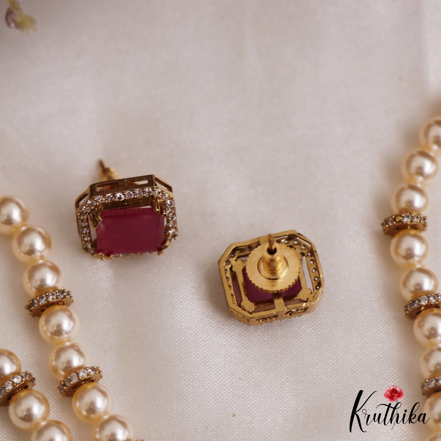 Elegant Multi Pearl Strand CZ Victorian Choker NC3130 (Available In 5 Colors)