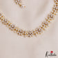 Trendy Floral Diamond-Finish Gold-Tone AD Necklace NC2917