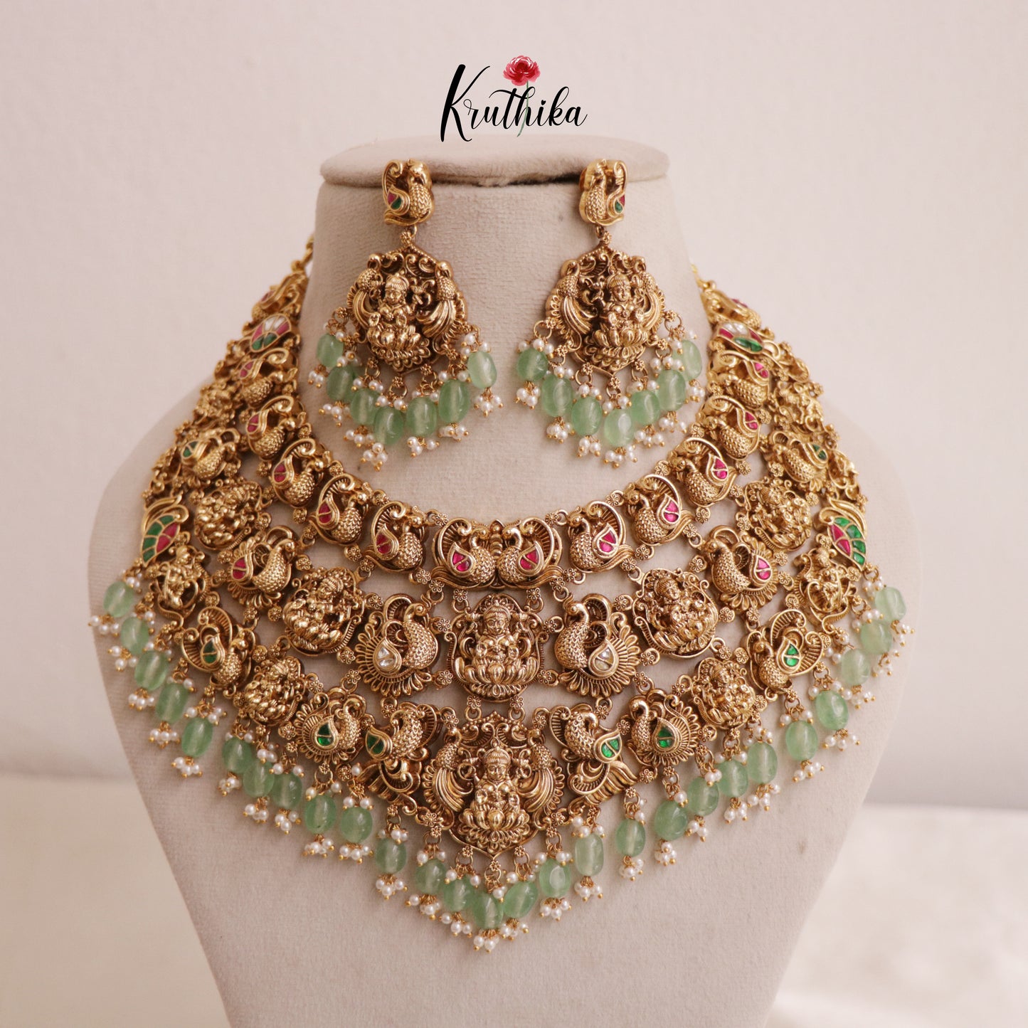 Royal Lakshmi Peacock jadau choker NC1824