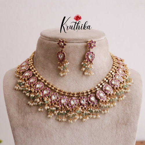 Grand Contemporary Kundan Jadau Guttapoosalu Necklace NC2050