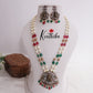 Trendy Temple Lakshmi Pearl Long Haaram with Beads Drops LH1978