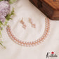 Sparkling Floral Motifs Rose Gold Finish Choker NC2993