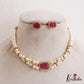 Elegant Multi Pearl Strand CZ Victorian Choker NC3130 (Available In 5 Colors)
