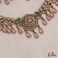 Sparkling Floral Teardrop Motifs CZ Victorian Choker NC3037