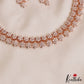 Sparkling Floral Motifs Rose Gold Finish Choker NC2993