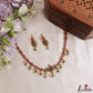 Elegant Floral Motifs Kemp Necklace With Rice Pearl Drops NC3189 (Available In 2 Colors)