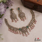 Sparkling Floral Teardrop Motifs CZ Victorian Choker NC3037