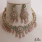 Sparkling Floral Teardrop Motifs CZ Victorian Choker NC3037