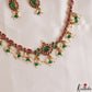 Elegant Floral Motifs Kemp Necklace With Rice Pearl Drops NC3189 (Available In 2 Colors)