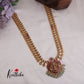 Beautiful Temple Lakshmi Jadau Kasu Haaram with Pastel Green Beads Drops LH1673 (Available in 2 Colours)