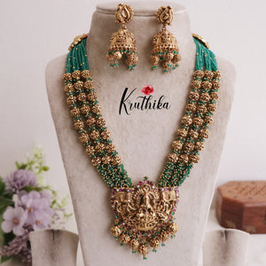 Premium Beads Temple Lakshmi Devi Haaram LH1886