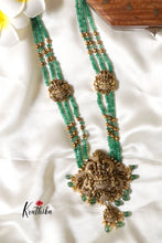 Green Beads Temple Lakshmi Haaram LH610