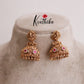 Beautiful Temple Lakshmi Design Jhumkas E427 (Available in 3 Colours)