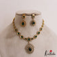 Classic Square Teardrop Motifs AD Necklace NC2959