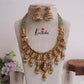 Grand Onyx Beads Temple Lakshmi Kempu Haaram LH1888
