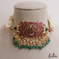 Gorgeous Peacock Motifs Jadau Choker With Multi Pearl Strand Chain NC3039