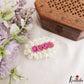 Real look-alike white & pink flowers with attached hair clip G16