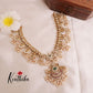 Elegant Peacock Guttaposalu Necklace with Pearl Drops NC1944