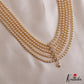 Pretty Sqaure Motifs Multi Layer Pearl Haaram LH2131 (Available In 3 Colors)