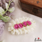Real look-alike white & pink flowers with attached hair clip G16
