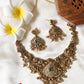 Designer Premium Polish AD Peacock Necklace golden beads NC1240