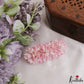 Real look-alike pink flowers with attached hair clip G17
