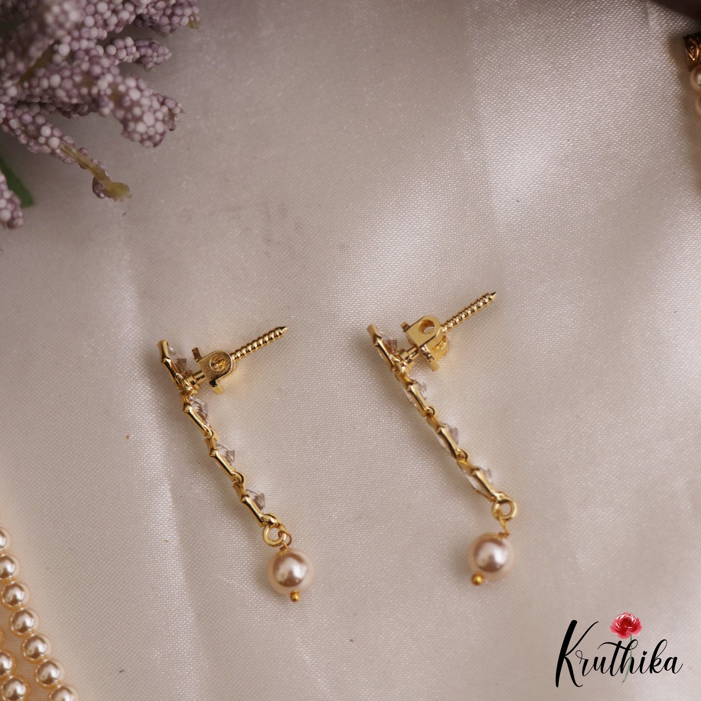 Pretty Sqaure Motifs Multi Layer Pearl Haaram LH2131 (Available In 3 Colors)