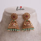 Beautiful Flower Design Jadau Jhumkas (Available in 2 Colours) E505