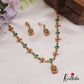 Simple Antique Lakshmi Peacock Motifs Necklace NC2675 (Available In 2 Colors)