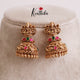 Royal Lakshmi Antique Jadau Jhumkas with Golden Beads E504